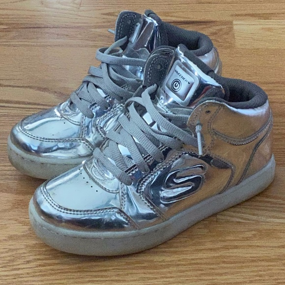 Skechers | Shoes | Skechers Girls S Lights Lightup Hightops 3 | Poshmark